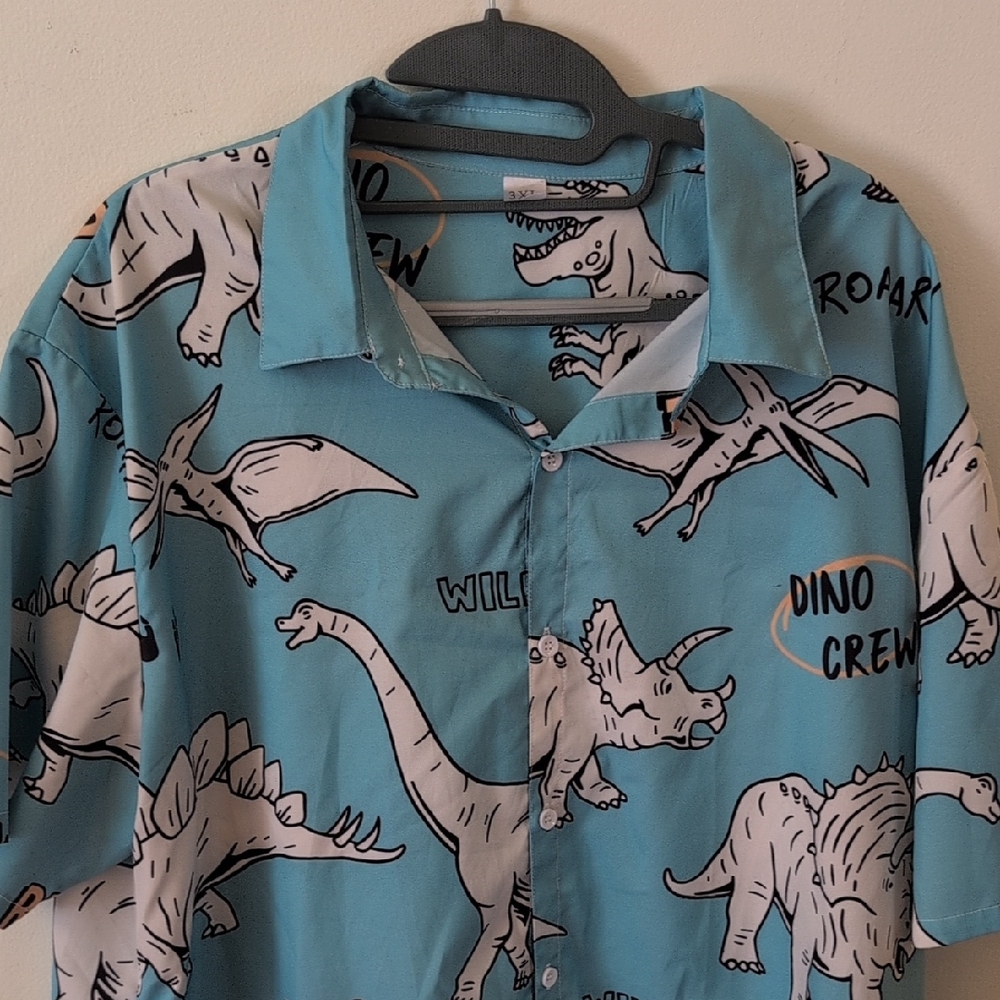 Dino Crew Men's Shirt - Blue